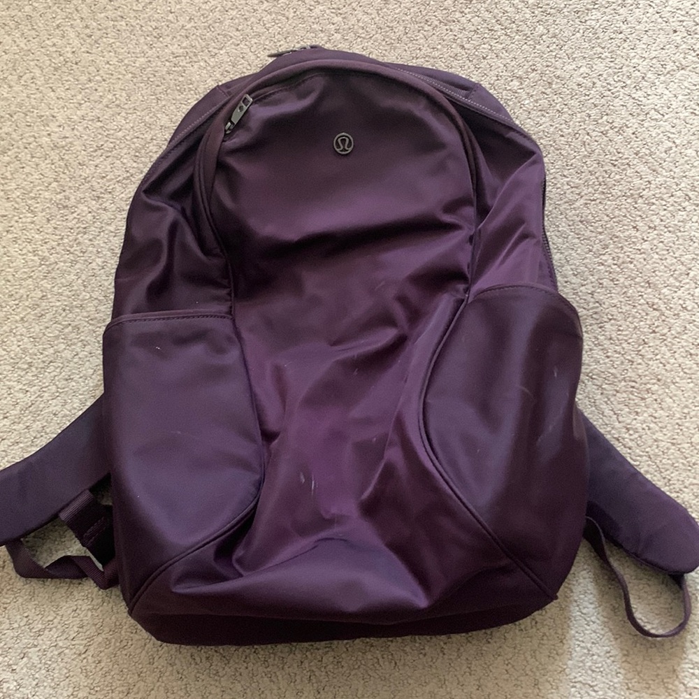 Lululemon Out of Range purple backpack
